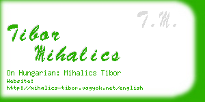 tibor mihalics business card